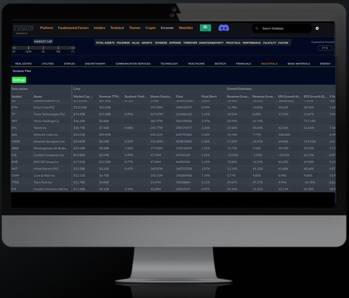 ETF Screener preview